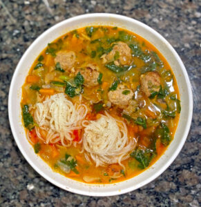 Read more about the article Thai Harvest Vegetable Stew with Ginger Scallion Meatballs