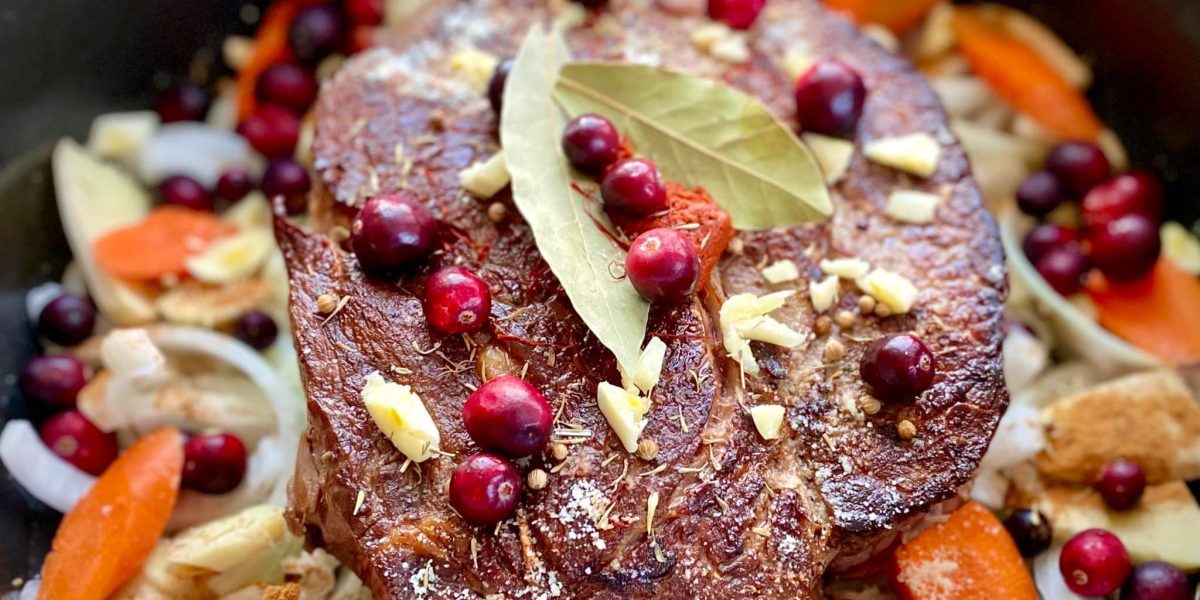 Cranberry Spiced Braised Beef, image and recipe by Michelle McGrath