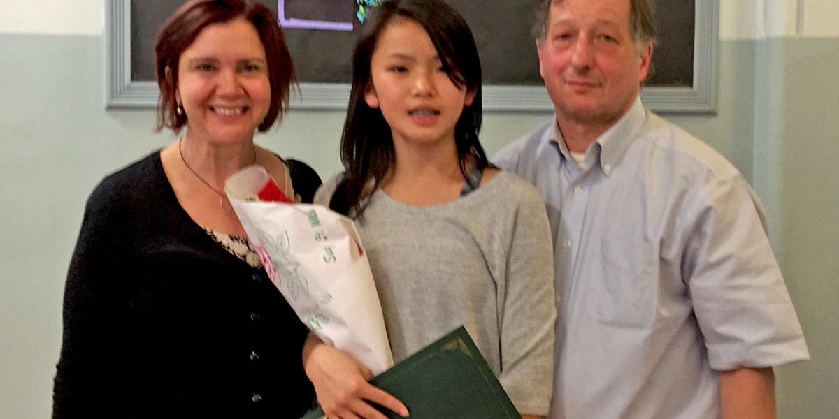 Karen Geer, daughter Molly Tian Jiao Friedman, husband Paul Friedman, courtesy image