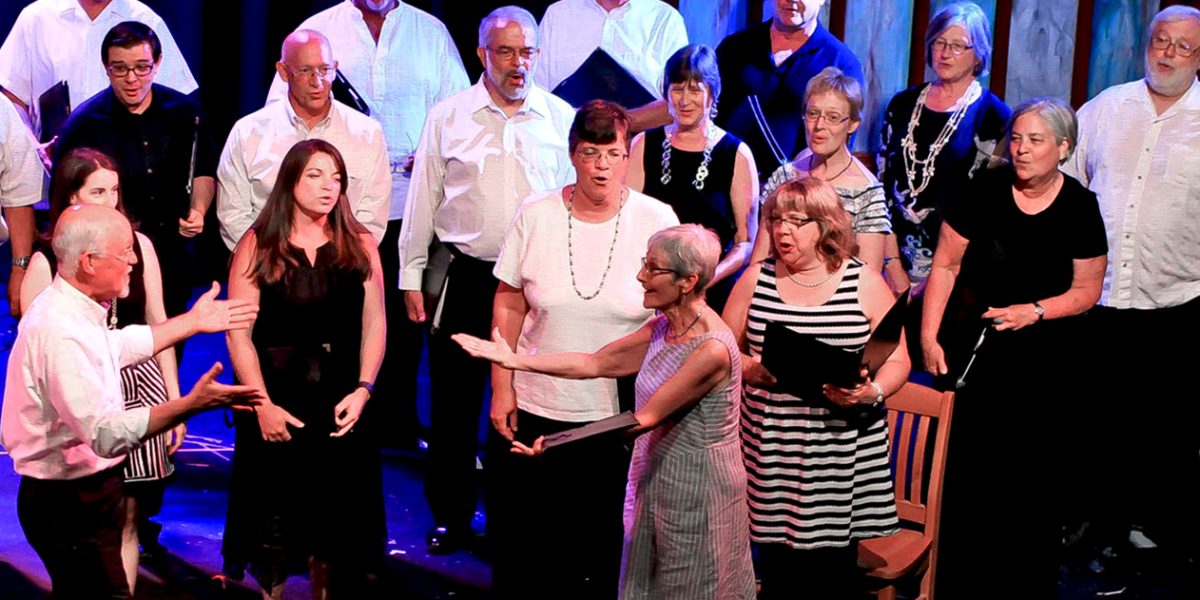 Pilgrim Festival Singers in a summer concert performance, image by Denise Maccaferri