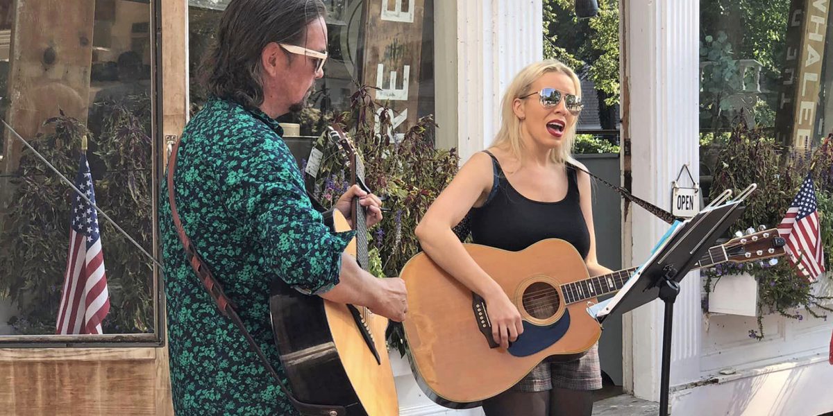 Performers at Sandwich Arts Alliance's PorchFest in 2022, courtesy image